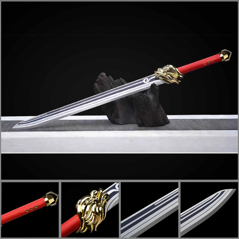 Genshin Impact Lion’s Roar Sword Replica Metal Cosplay Weapon 