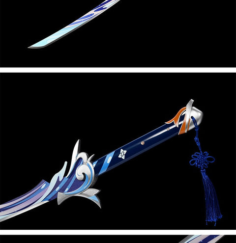 Haran Geppaku Futsu sword close-up details metal finish 1:1 cosplay