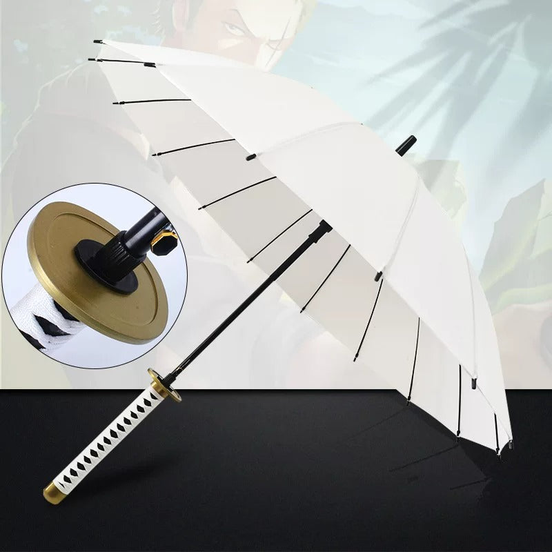 Ichimonji White 16-Rib Detachable Sword Umbrella Katana Cosplay 