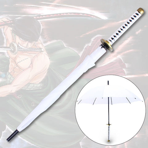 anime cosplay prop ichimonji white sword umbrella for samurai costume
