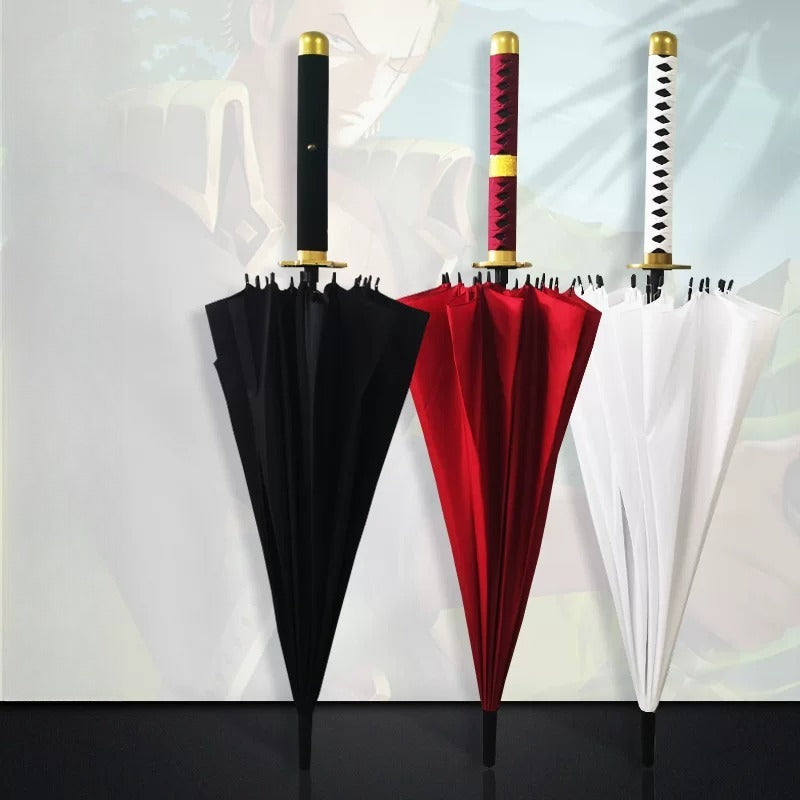 Onitetsu 2nd Gen White Sword Umbrella 16-Rib Katana Cosplay 