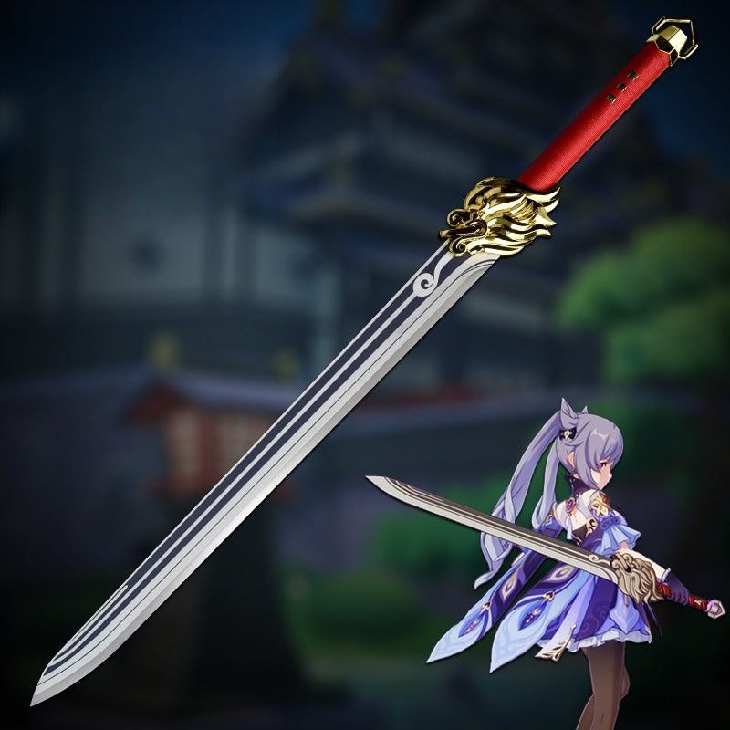 Genshin Impact Lion’s Roar Sword Replica Metal Cosplay Weapon 