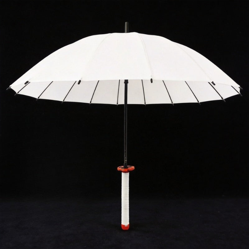 Kyojuro Rengoku White Sword Umbrella 16-Rib Detachable Katana Cosplay Umbrella Demon Slayer Anime Umbrella 