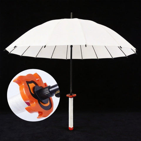 anime katana style handle of kyojuro rengoku sword umbrella cosplay design