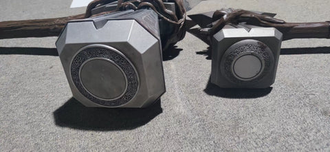 realistic thor stormbreaker and mjolnir cosplay weapon set full metal construction