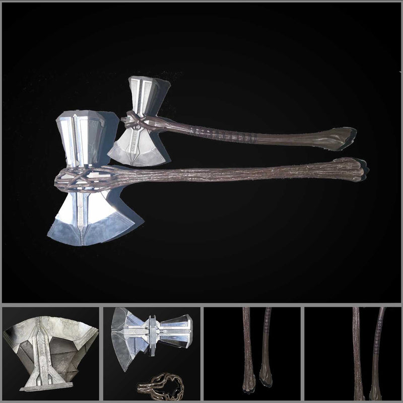 Thor Stormbreaker 2.0 & Mjolnir 1:1 Full Metal Replica Set 