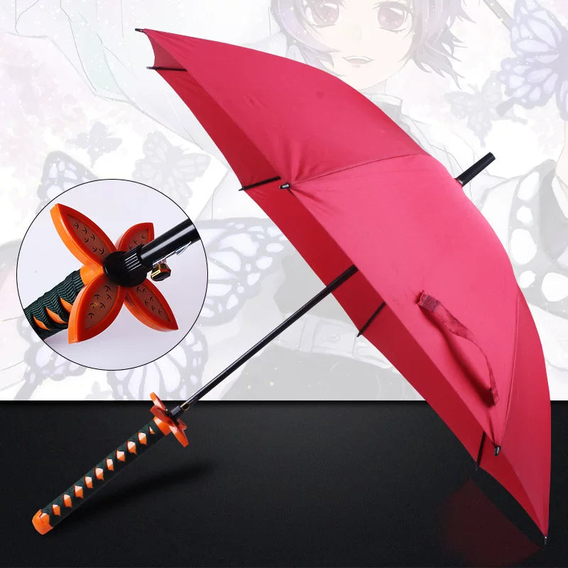 Anime Katana Sword Umbrella 16 Rib Windproof Cosplay Samurai 