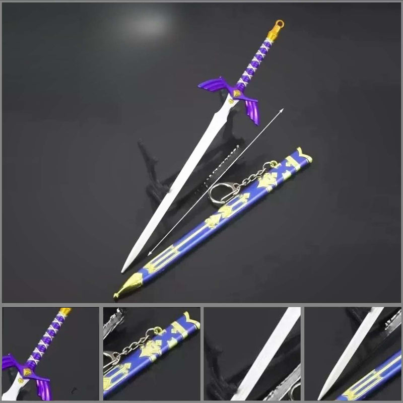 Zelda Master Sword Inspired Mini Alloy Weapon Replica Anime Collectible Display Model 